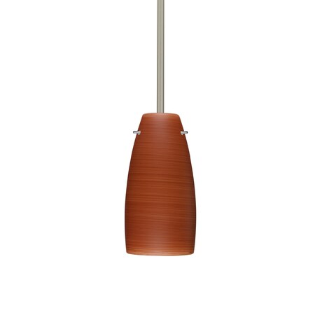 Besa Lighting Tao 10 Stem Pendant, Cherry, Satin Nickel Finish, 1x100W Incandescent 1TT-1512CH-SN